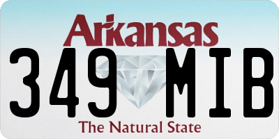 AR license plate 349MIB