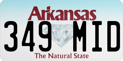 AR license plate 349MID