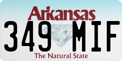 AR license plate 349MIF