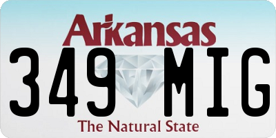 AR license plate 349MIG