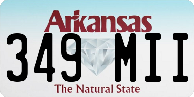 AR license plate 349MII