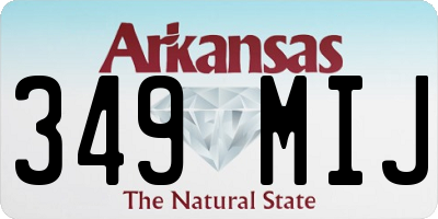 AR license plate 349MIJ