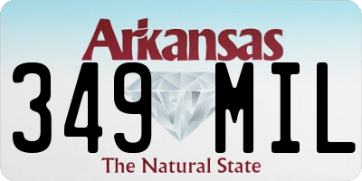 AR license plate 349MIL