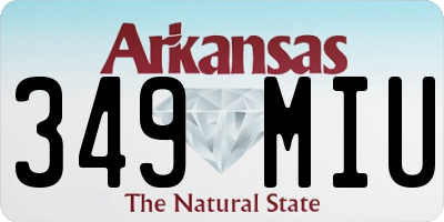 AR license plate 349MIU