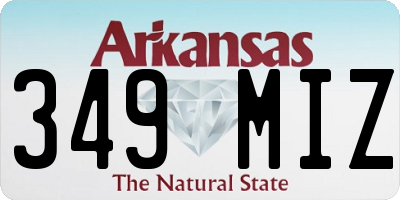 AR license plate 349MIZ