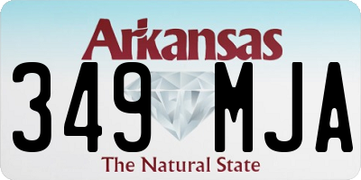AR license plate 349MJA