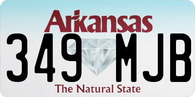 AR license plate 349MJB