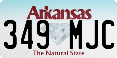 AR license plate 349MJC