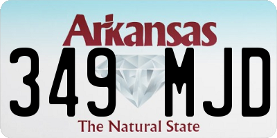 AR license plate 349MJD