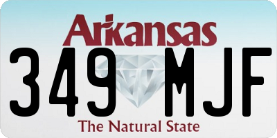 AR license plate 349MJF