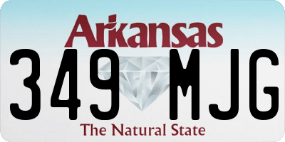 AR license plate 349MJG