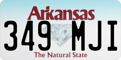 AR license plate 349MJI