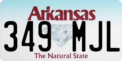 AR license plate 349MJL
