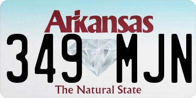 AR license plate 349MJN