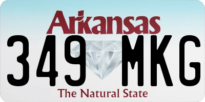 AR license plate 349MKG