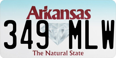 AR license plate 349MLW