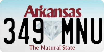 AR license plate 349MNU