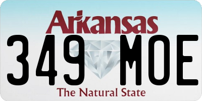 AR license plate 349MOE