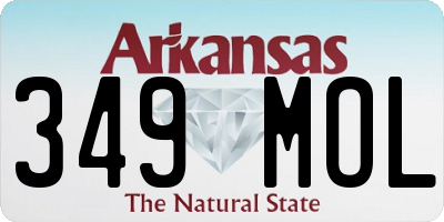 AR license plate 349MOL