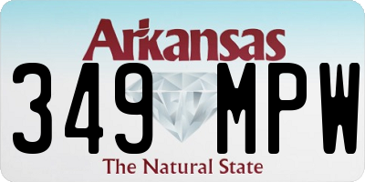 AR license plate 349MPW