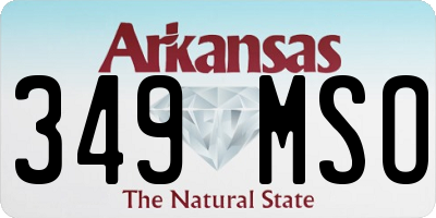 AR license plate 349MSO