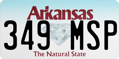 AR license plate 349MSP