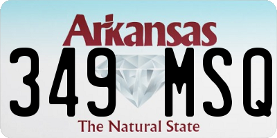AR license plate 349MSQ