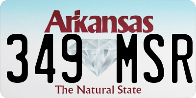 AR license plate 349MSR