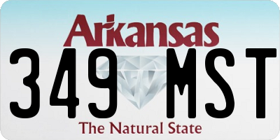 AR license plate 349MST