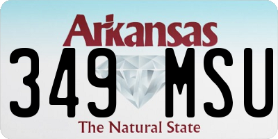 AR license plate 349MSU