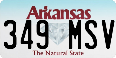 AR license plate 349MSV