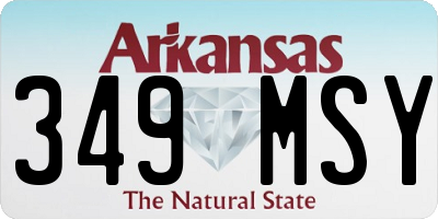 AR license plate 349MSY
