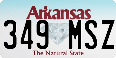 AR license plate 349MSZ