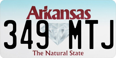 AR license plate 349MTJ