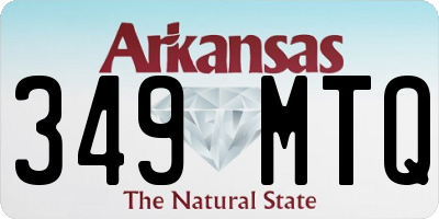 AR license plate 349MTQ