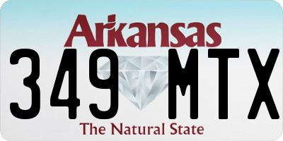 AR license plate 349MTX