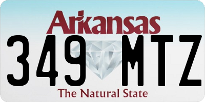 AR license plate 349MTZ