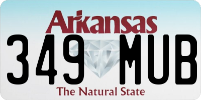 AR license plate 349MUB