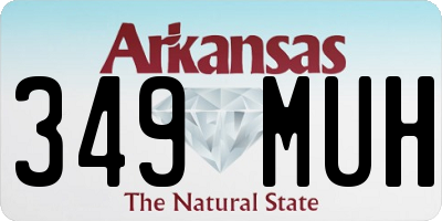 AR license plate 349MUH