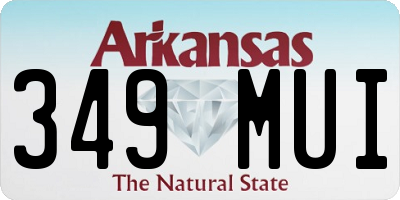 AR license plate 349MUI