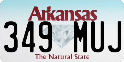 AR license plate 349MUJ