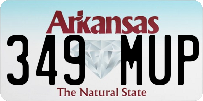 AR license plate 349MUP