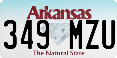 AR license plate 349MZU