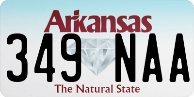 AR license plate 349NAA