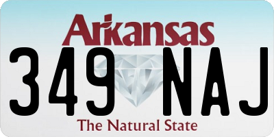 AR license plate 349NAJ