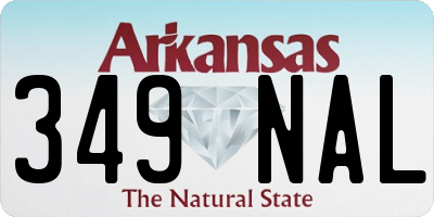 AR license plate 349NAL