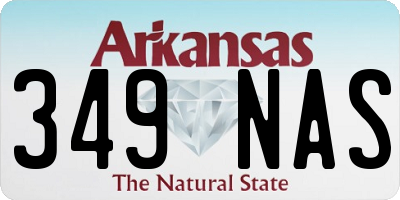 AR license plate 349NAS