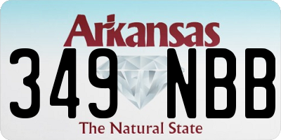 AR license plate 349NBB