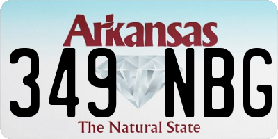 AR license plate 349NBG
