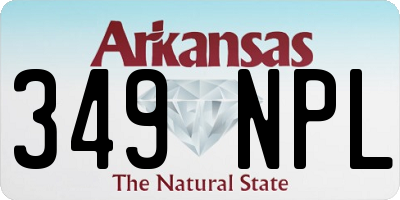 AR license plate 349NPL